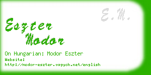 eszter modor business card